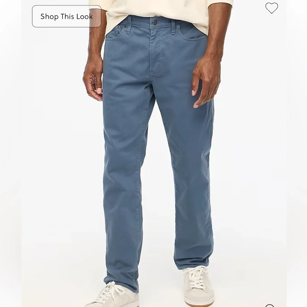 J crew opal blue Straight-fit garment-dyed five-pocket pant